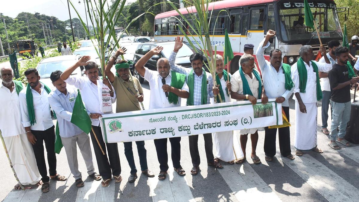Sugarcane Growers Block Major Highway Demanding MSP Revision and Financial Subsidies
