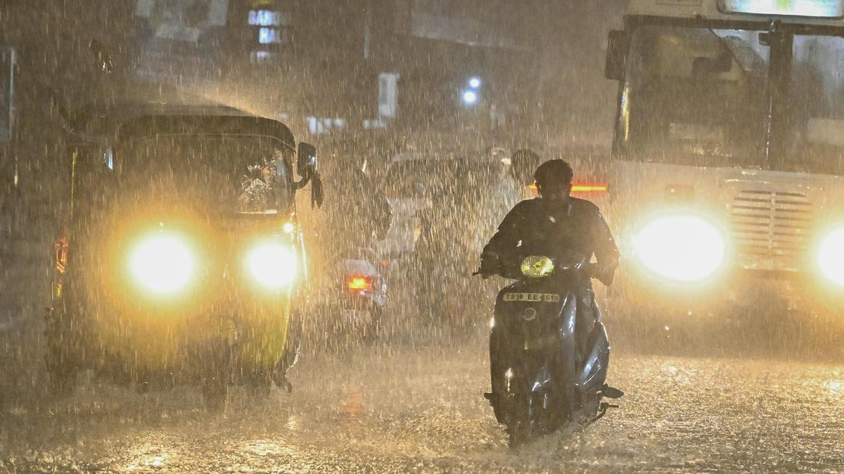 Heavy rain lashes parts of Hyderabad on October 30 evening; delivery executive rescued from nala