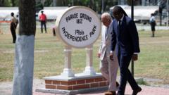 King Charles III Touring Historic 1823 Demerara Slave Rebellion Site in Guyana